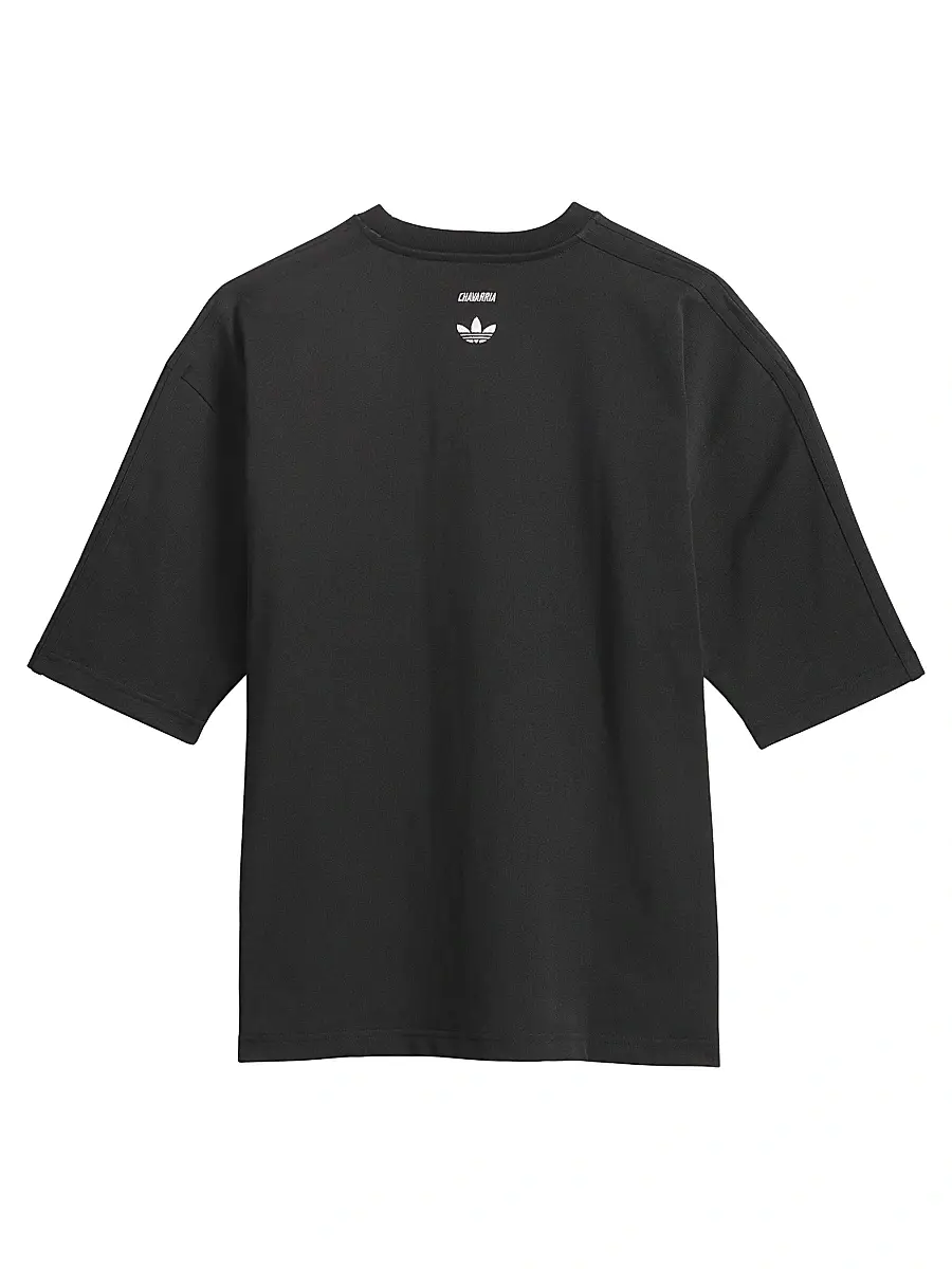 adidas Men's x Willy Chavarria Logo T-Shirt - Black | Thumbnail 2 adidas Men's x Willy Chavarria Logo T-Shirt - Black | Thumbnail 2