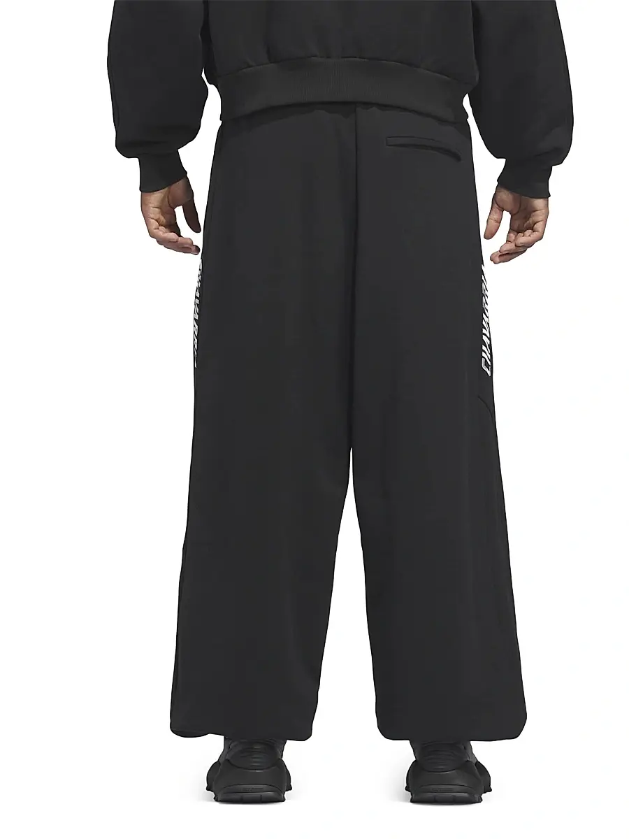 adidas Men's x Willy Chavarria Logo Fleece Sweatpants - Black | Thumbnail 5