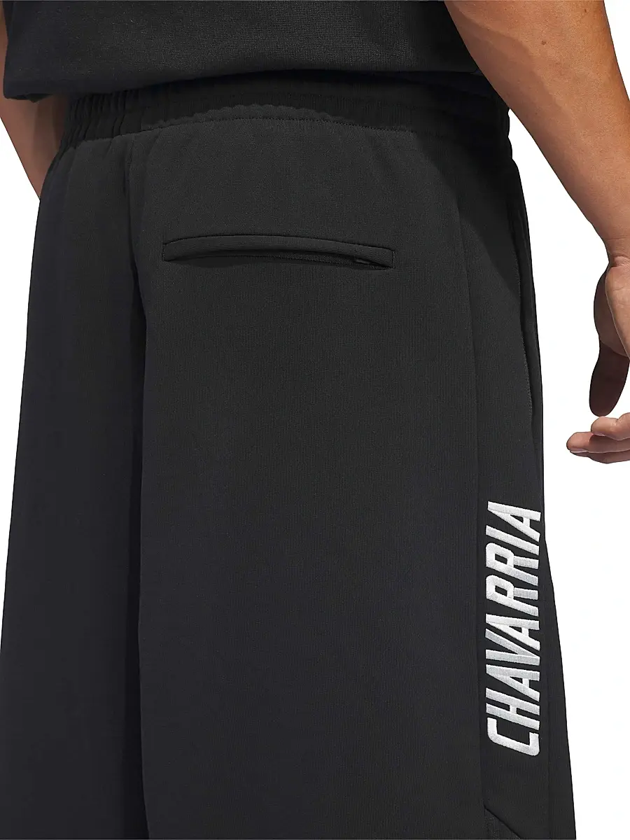 adidas Men's x Willy Chavarria Logo Fleece Sweatpants - Black | Thumbnail 8