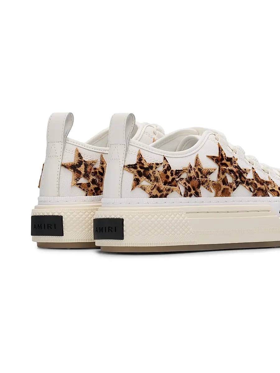 AMIRI Women's Stars Court Appliqué Low-Top Leather Sneakers | Thumbnail 3