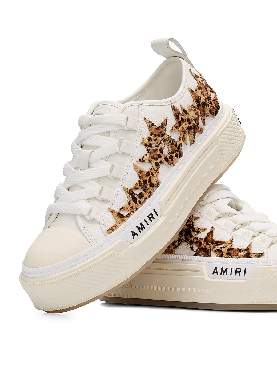 AMIRI Women's Stars Court Appliqué Low-Top Leather Sneakers | Thumbnail 5