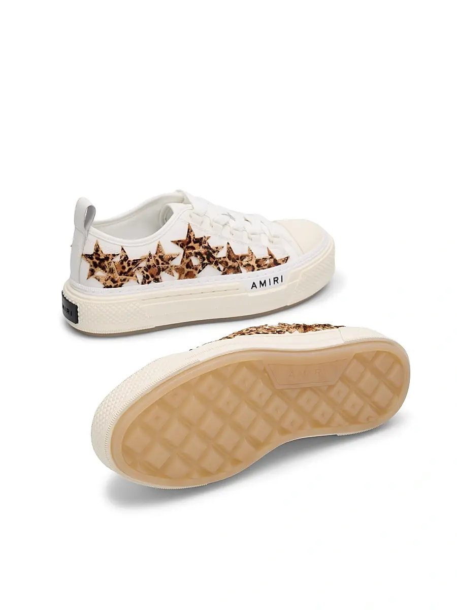 AMIRI Women's Stars Court Appliqué Low-Top Leather Sneakers | Thumbnail 6