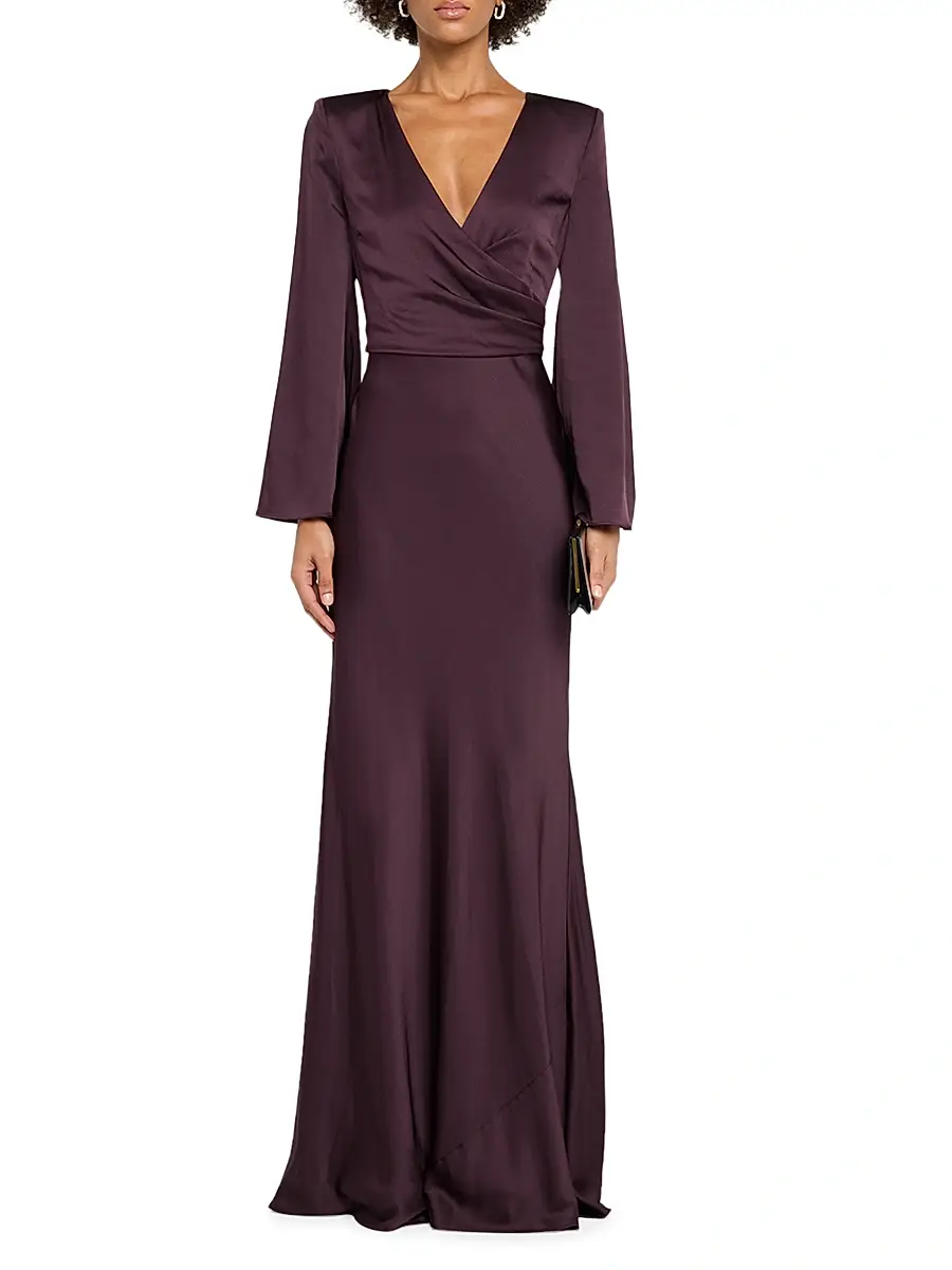 L'Agence Women's Manon Satin Maxi Dress | Thumbnail 2 L'Agence Women's Manon Satin Maxi Dress | Thumbnail 2