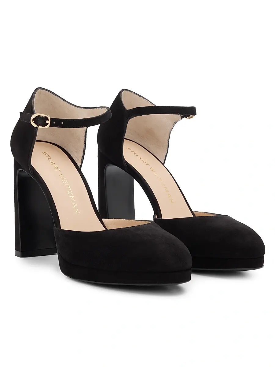 Stuart Weitzman Women's Babette Suede Platform Pumps | Thumbnail 2