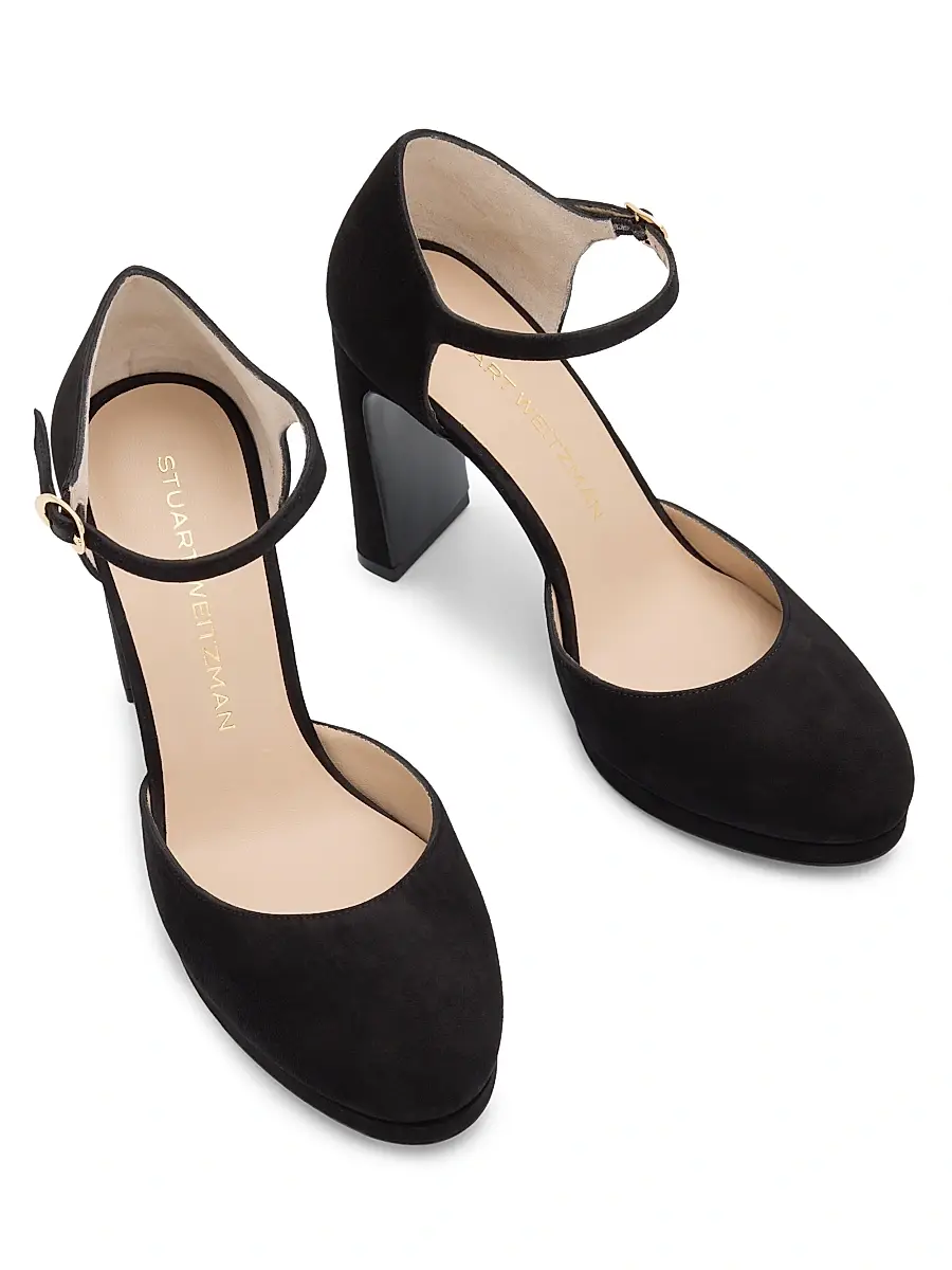 Stuart Weitzman Women's Babette Suede Platform Pumps | Thumbnail 4
