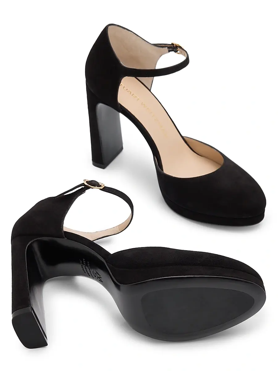 Stuart Weitzman Women's Babette Suede Platform Pumps | Thumbnail 6