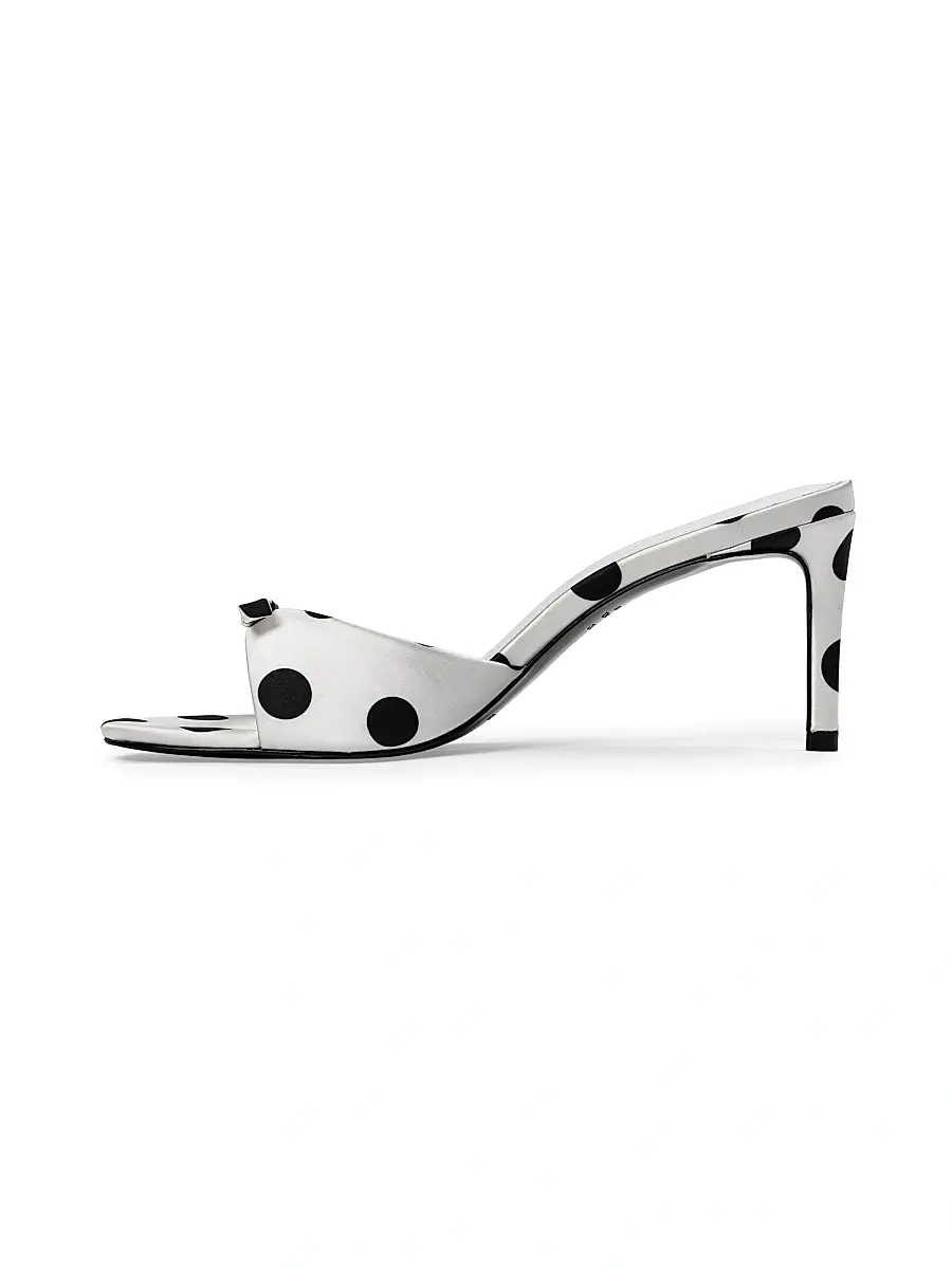Black Suede Studio Women's Albie 65MM Polka Dot Mules | Thumbnail 4 Black Suede Studio Women's Albie 65MM Polka Dot Mules | Thumbnail 4