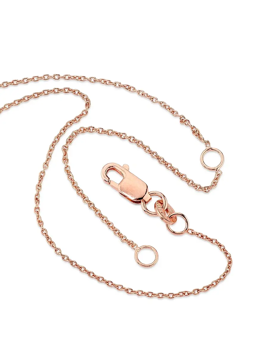 Roberto Coin Women's Tiny Treasures 18K Rose Gold & 0.15 TCW Diamond Pig Pendant Necklace | Thumbnail 3