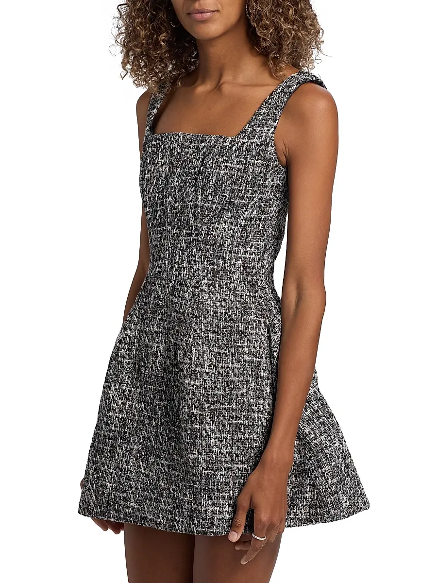 Mariandree Gaitan Women's Frida Tweed Fit-&-Flare Minidress | Thumbnail 4