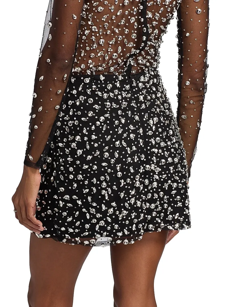 Mariandree Gaitan Women's Mia Crystal-Embellished Body-Con Miniskirt | Thumbnail 5 Mariandree Gaitan Women's Mia Crystal-Embellished Body-Con Miniskirt | Thumbnail 5