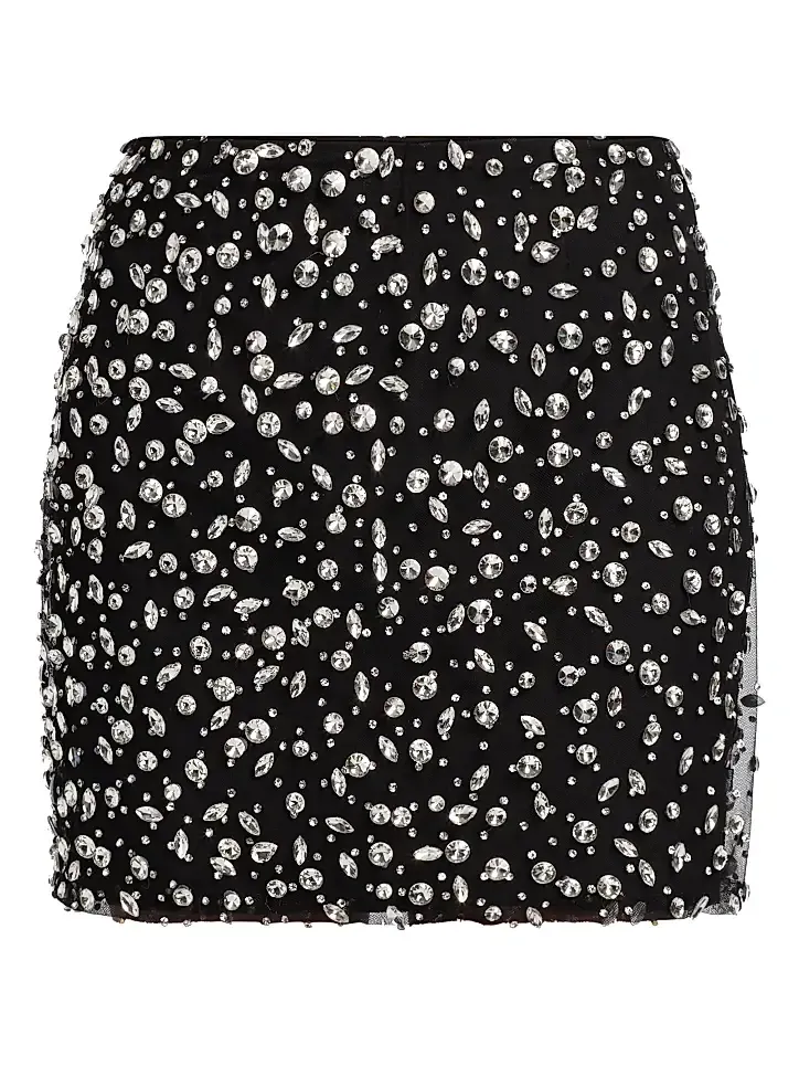 Mariandree Gaitan Women's Mia Crystal-Embellished Body-Con Miniskirt