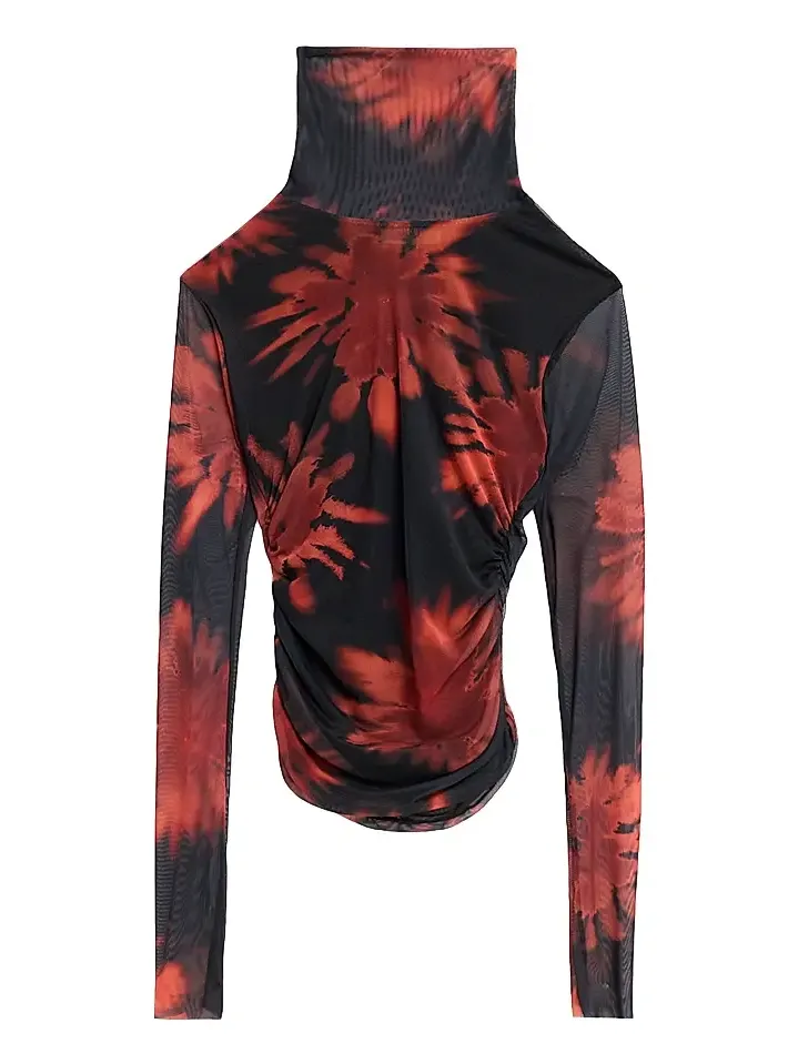 Women's Tyla Printed Turtleneck Top Women's Tyla Printed Turtleneck Top