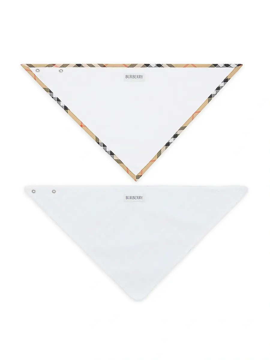Burberry Boy's 2-Piece Baby's Check Cotton Bib Set | Thumbnail 2 Burberry Boy's 2-Piece Baby's Check Cotton Bib Set | Thumbnail 2