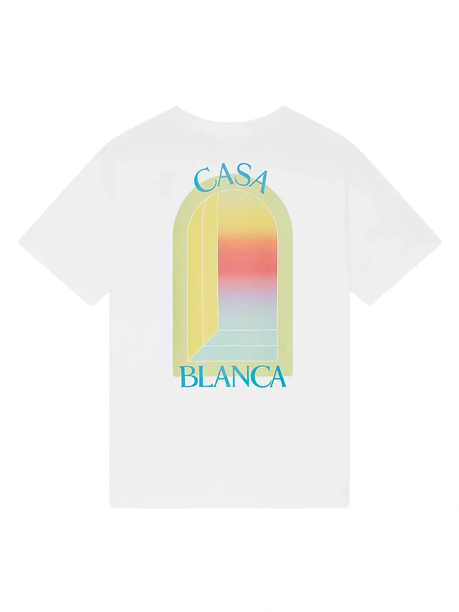Casablanca Men's L'Arche Classic Cotton T-Shirt | Thumbnail 2 Casablanca Men's L'Arche Classic Cotton T-Shirt | Thumbnail 2