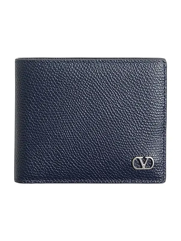 Valentino Men's VLogo Signature Grainy Calfskin Wallet