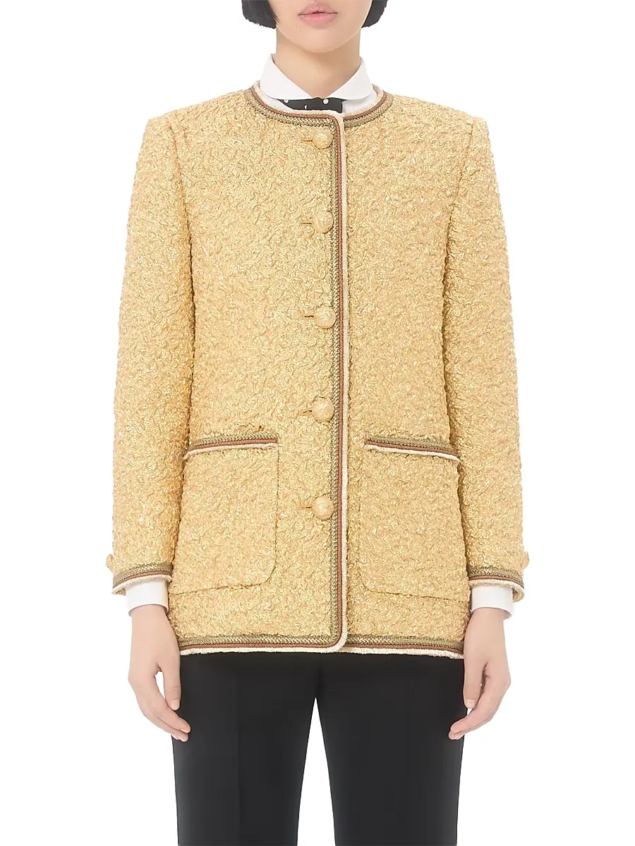 Valentino Women's Jacquard Cloque Caban | Thumbnail 2 Valentino Women's Jacquard Cloque Caban | Thumbnail 2