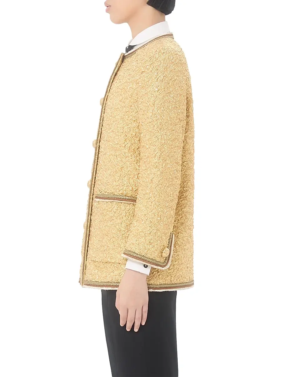 Valentino Women's Jacquard Cloque Caban | Thumbnail 3 Valentino Women's Jacquard Cloque Caban | Thumbnail 3
