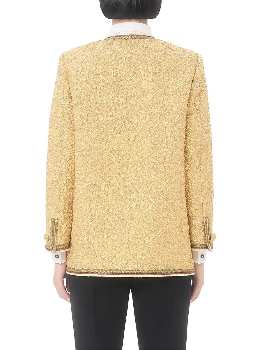 Valentino Women's Jacquard Cloque Caban | Thumbnail 4 Valentino Women's Jacquard Cloque Caban | Thumbnail 4