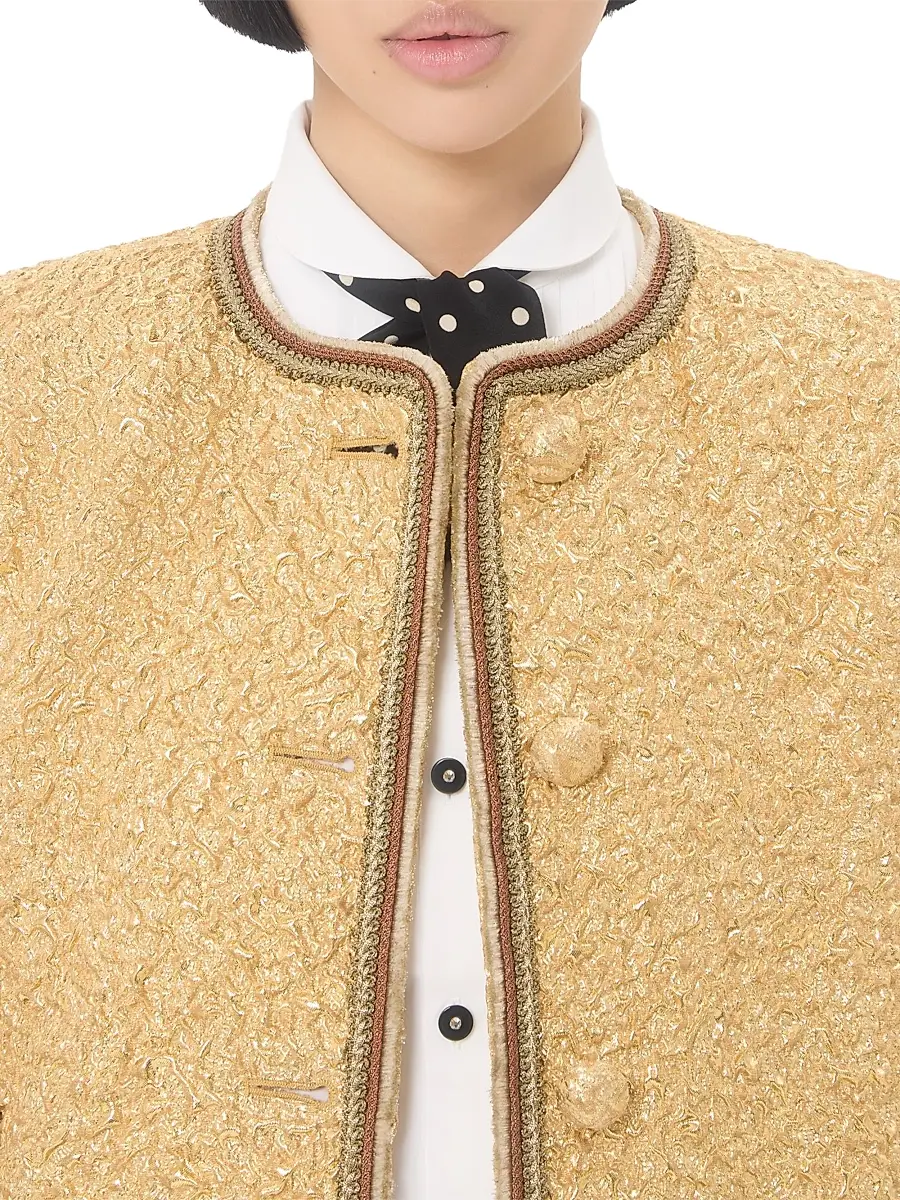 Valentino Women's Jacquard Cloque Caban | Thumbnail 5 Valentino Women's Jacquard Cloque Caban | Thumbnail 5