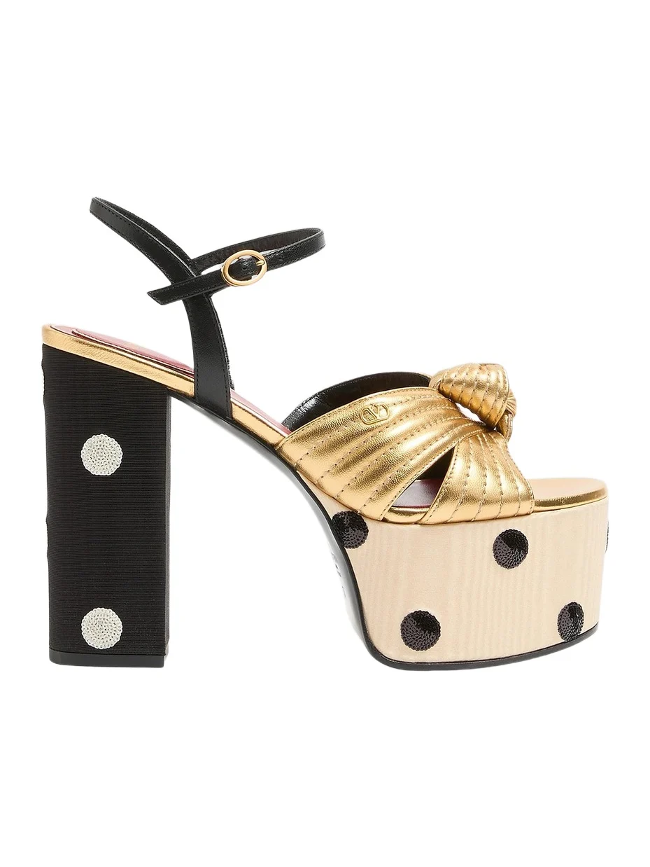Women's Crasher 125MM Platform Sandals with Plus De Pois Embroidery