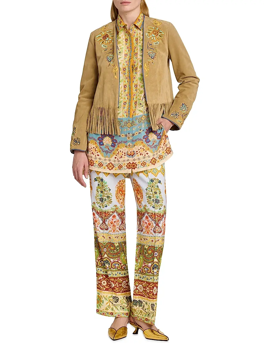 Etro Women's Floral Silk Tunic Shirt | Thumbnail 2 Etro Women's Floral Silk Tunic Shirt | Thumbnail 2