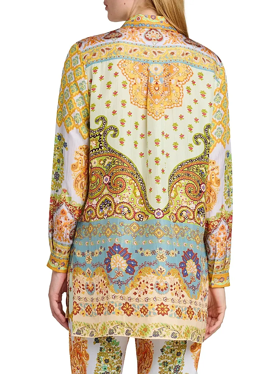 Etro Women's Floral Silk Tunic Shirt | Thumbnail 5 Etro Women's Floral Silk Tunic Shirt | Thumbnail 5