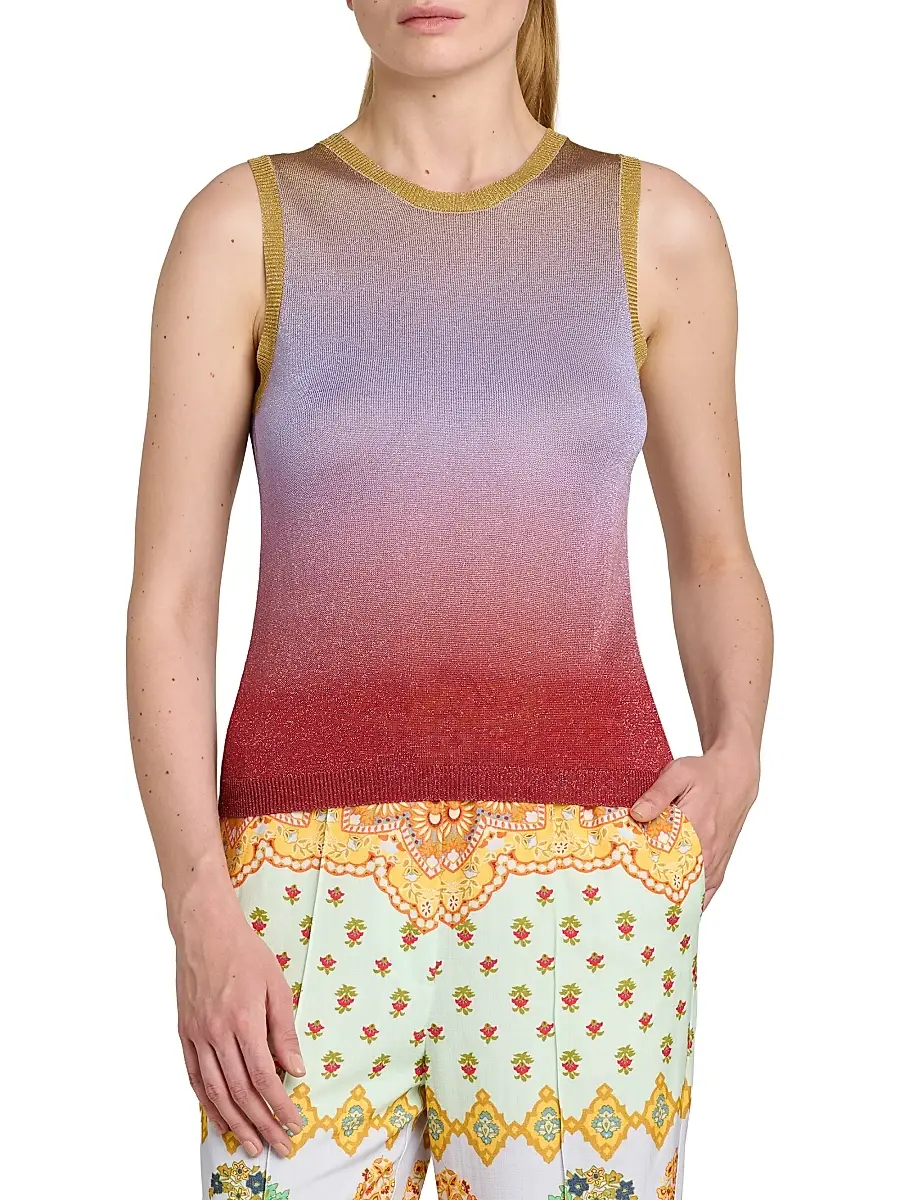 Etro Women's Gradient Metallic Knit Top | Thumbnail 3 Etro Women's Gradient Metallic Knit Top | Thumbnail 3