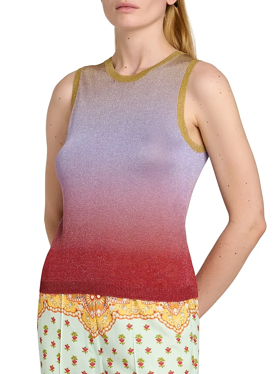 Etro Women's Gradient Metallic Knit Top | Thumbnail 4 Etro Women's Gradient Metallic Knit Top | Thumbnail 4