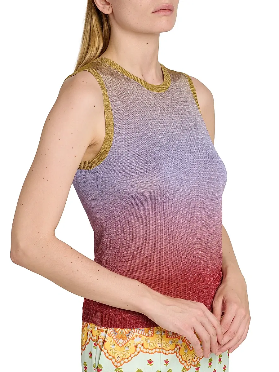 Etro Women's Gradient Metallic Knit Top | Thumbnail 6 Etro Women's Gradient Metallic Knit Top | Thumbnail 6