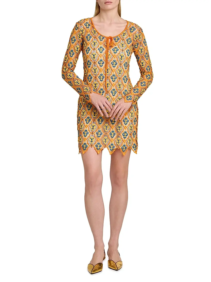 Etro Women's Crocheted Minidress | Thumbnail 2 Etro Women's Crocheted Minidress | Thumbnail 2