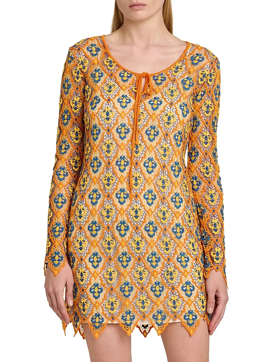 Etro Women's Crocheted Minidress | Thumbnail 3 Etro Women's Crocheted Minidress | Thumbnail 3