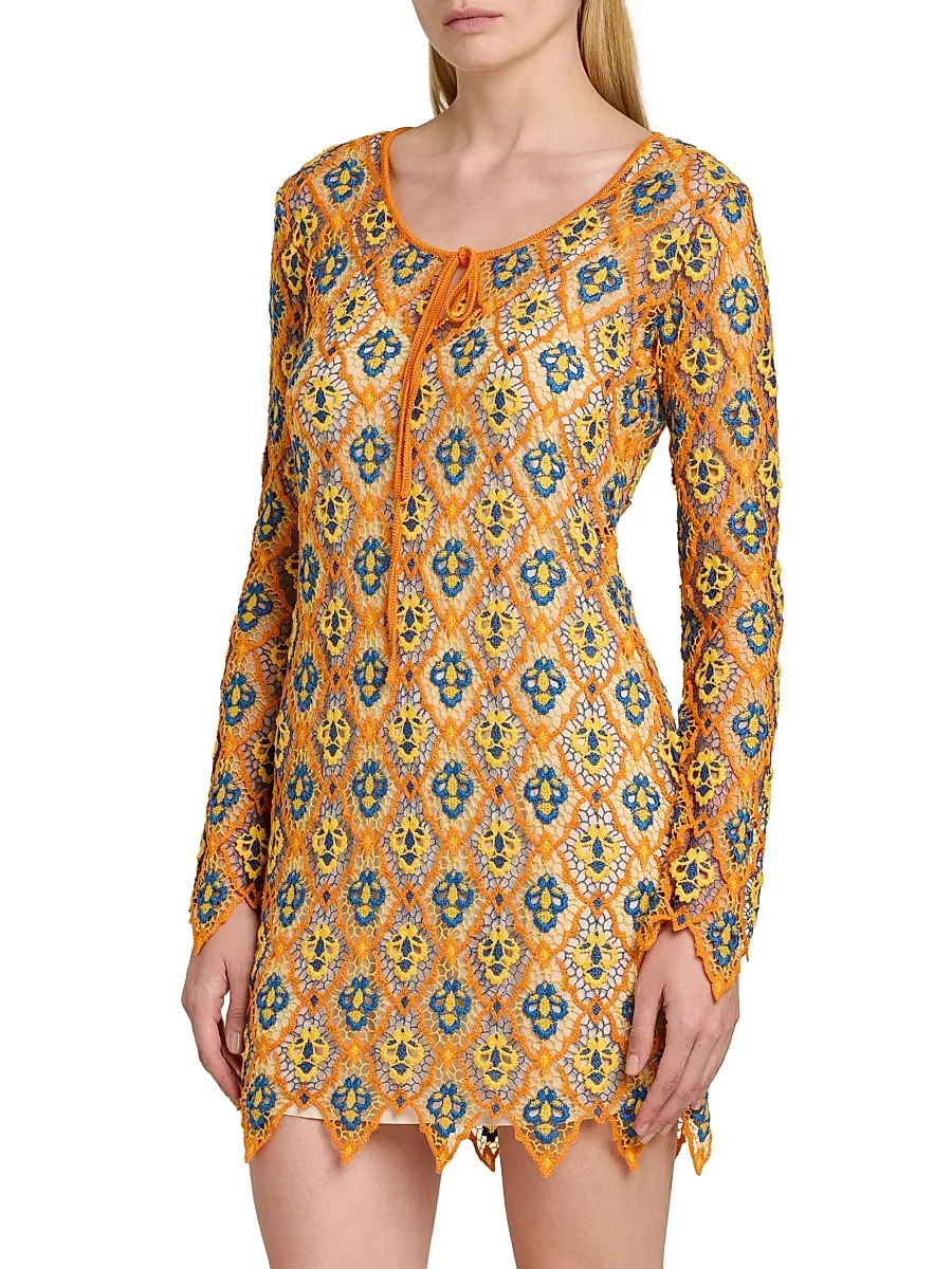 Etro Women's Crocheted Minidress | Thumbnail 4 Etro Women's Crocheted Minidress | Thumbnail 4