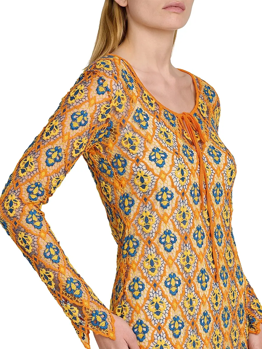 Etro Women's Crocheted Minidress | Thumbnail 6 Etro Women's Crocheted Minidress | Thumbnail 6