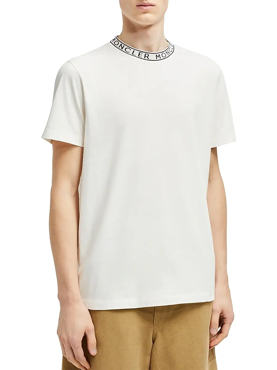 Moncler Men's Crew Neck in Cotton | Thumbnail 2 Moncler Men's Crew Neck in Cotton | Thumbnail 2