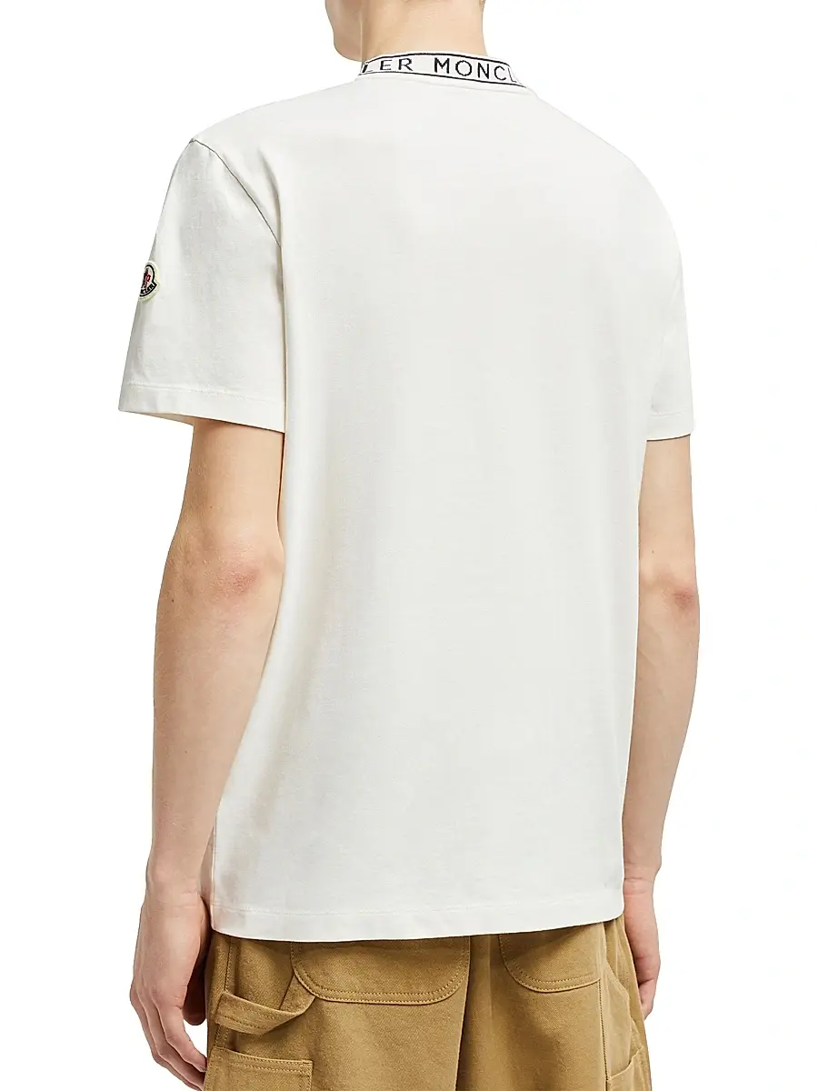 Moncler Men's Crew Neck in Cotton | Thumbnail 3 Moncler Men's Crew Neck in Cotton | Thumbnail 3