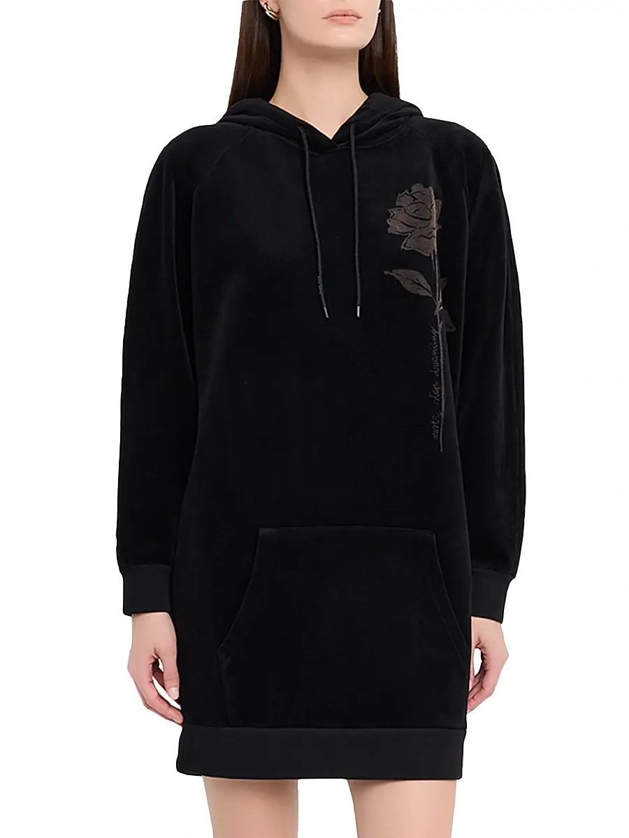 Golden Goose Women's Journey Velvet Hoodie Minidress | Thumbnail 3 Golden Goose Women's Journey Velvet Hoodie Minidress | Thumbnail 3