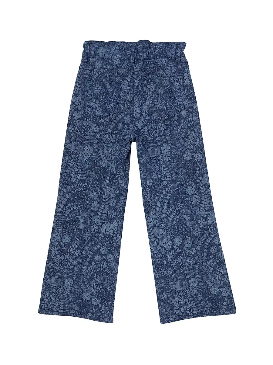 Golden Goose Girl's Little Girl's & Girl's Journey Floral-Print Wide-Leg Jeans | Thumbnail 2