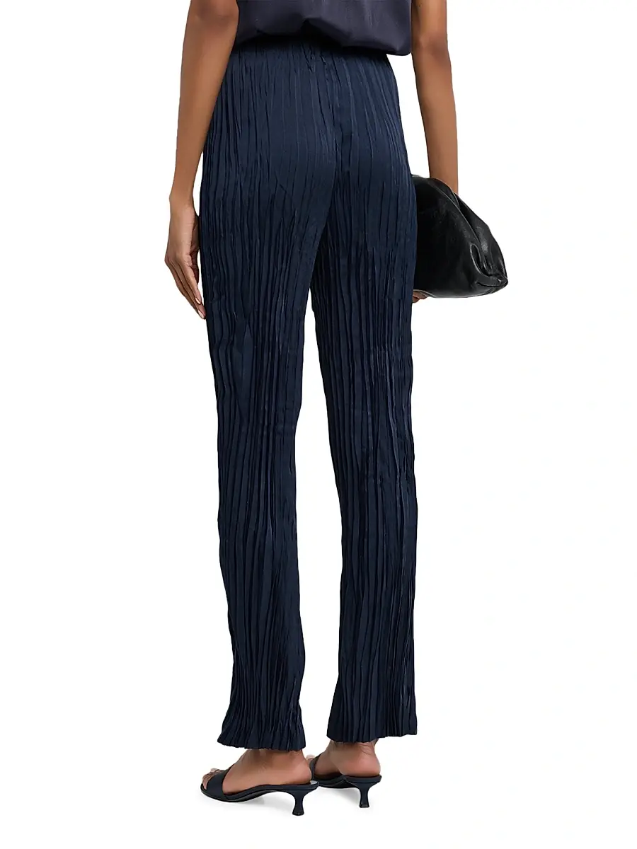 Significant Other Women's Lilian Pleated Satin Straight-Leg Pants | Thumbnail 4 Significant Other Women's Lilian Pleated Satin Straight-Leg Pants | Thumbnail 4