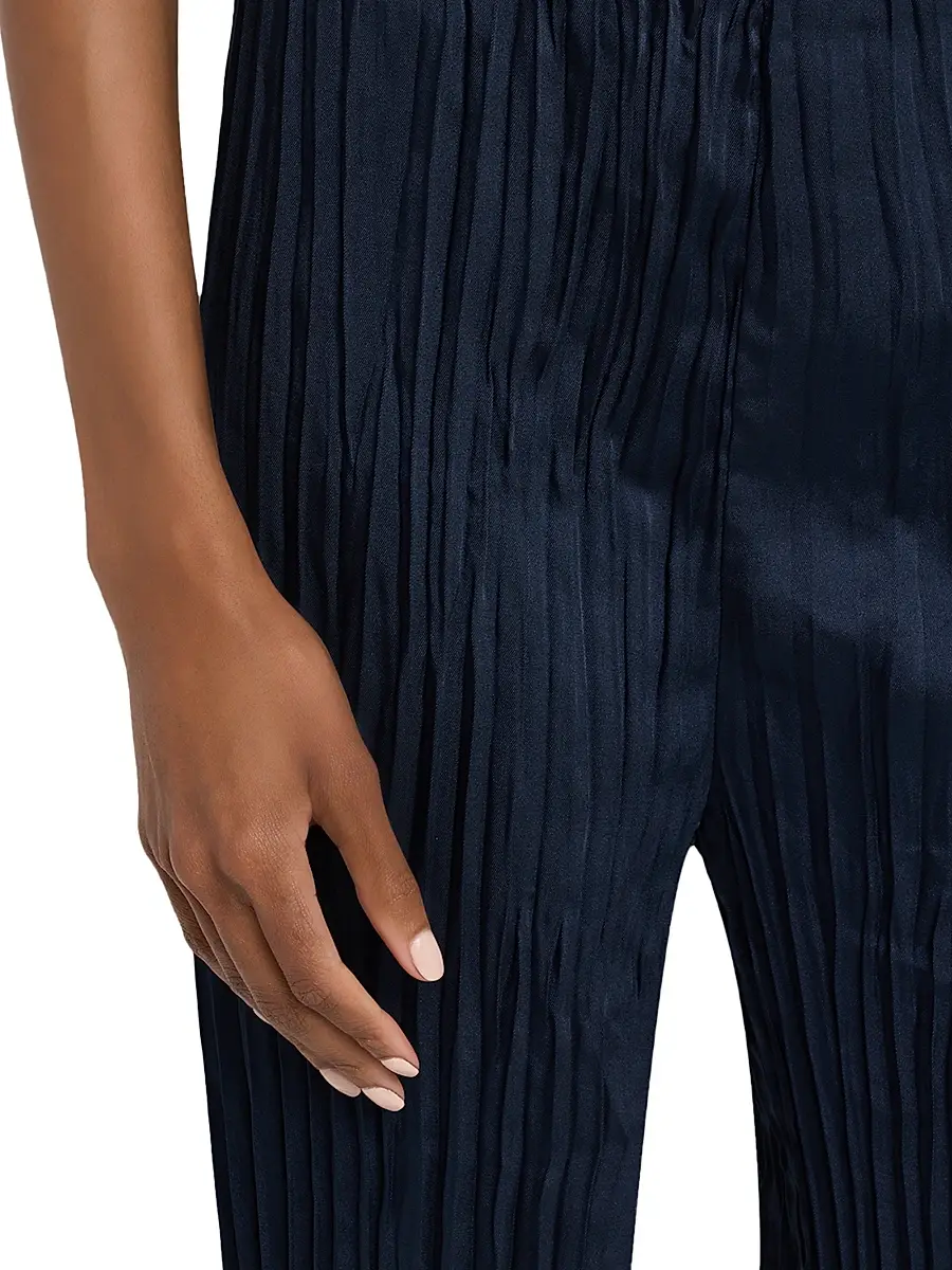 Significant Other Women's Lilian Pleated Satin Straight-Leg Pants | Thumbnail 5 Significant Other Women's Lilian Pleated Satin Straight-Leg Pants | Thumbnail 5