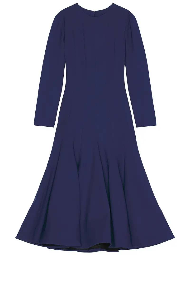 Carolina Herrera Long Sleeve Midi Dress