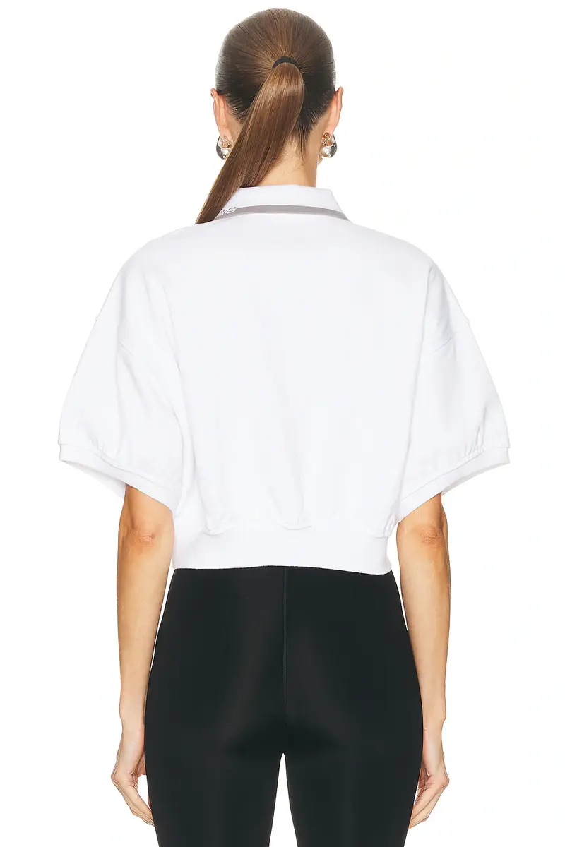 Alexander Wang Relaxed Cropped Cinched Polo Top | Thumbnail 3