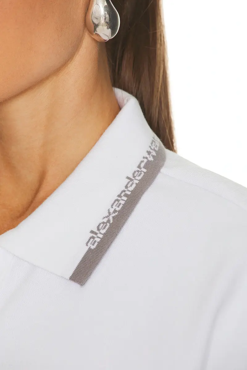 Alexander Wang Relaxed Cropped Cinched Polo Top | Thumbnail 5