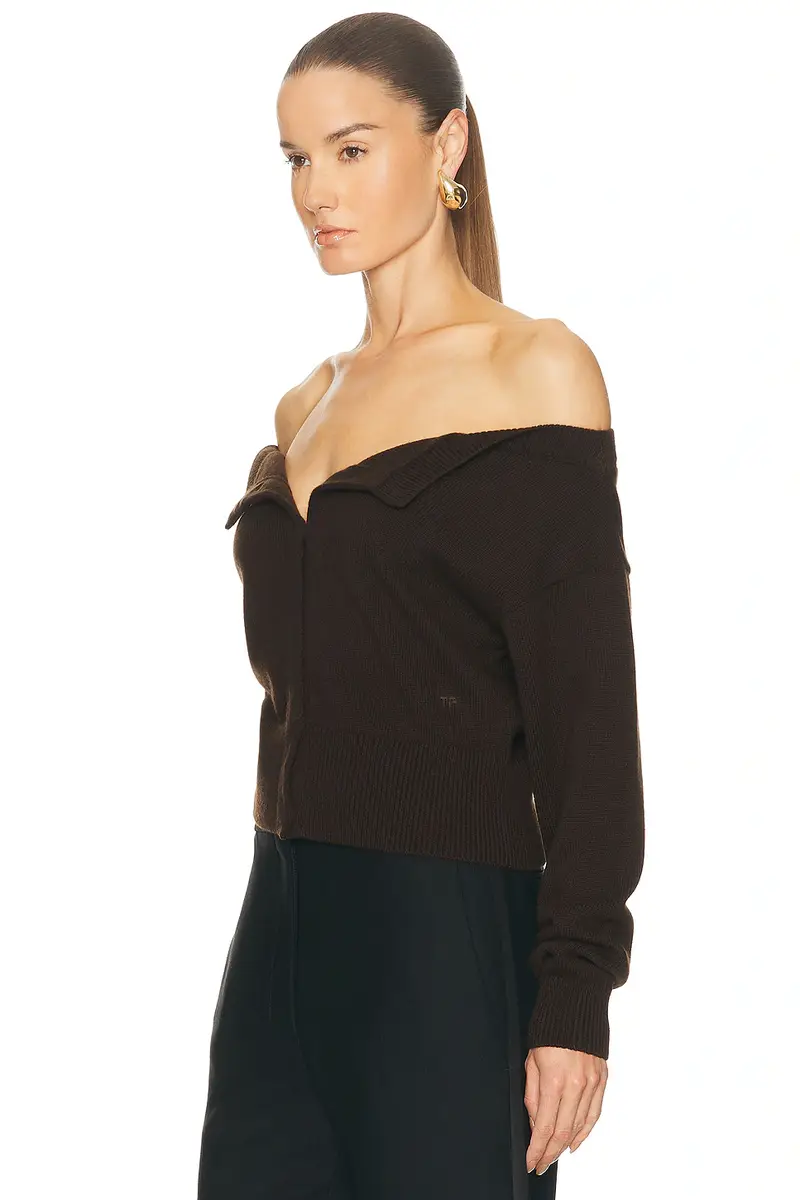 Tom Ford Open-Neck Cardigan | Thumbnail 2 Tom Ford Open-Neck Cardigan | Thumbnail 2