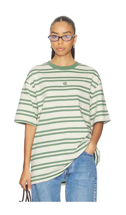 Calvin Klein Heavyweight Stripe Jersey Tee | Image 1 Calvin Klein Heavyweight Stripe Jersey Tee | Image 1