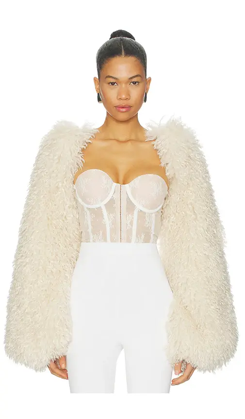 Aniye Records Nilde Faux Fur Bodysuit | Image 1 Aniye Records Nilde Faux Fur Bodysuit | Image 1