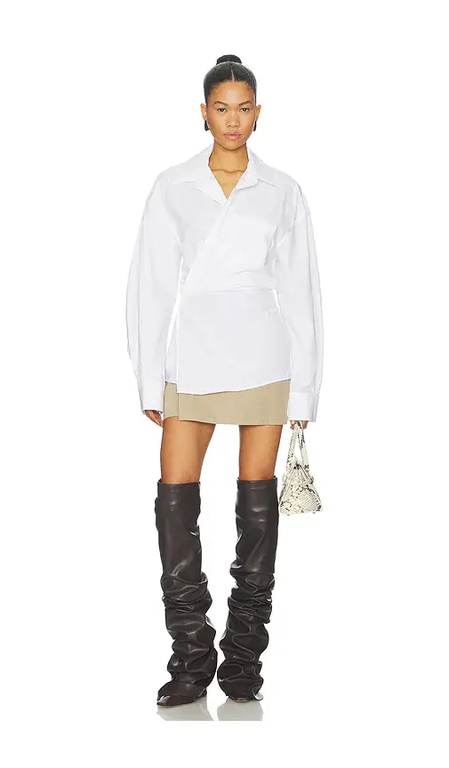Alexander Wang Pre-Styled Mini Wrap Dress | Image 1 Alexander Wang Pre-Styled Mini Wrap Dress | Image 1