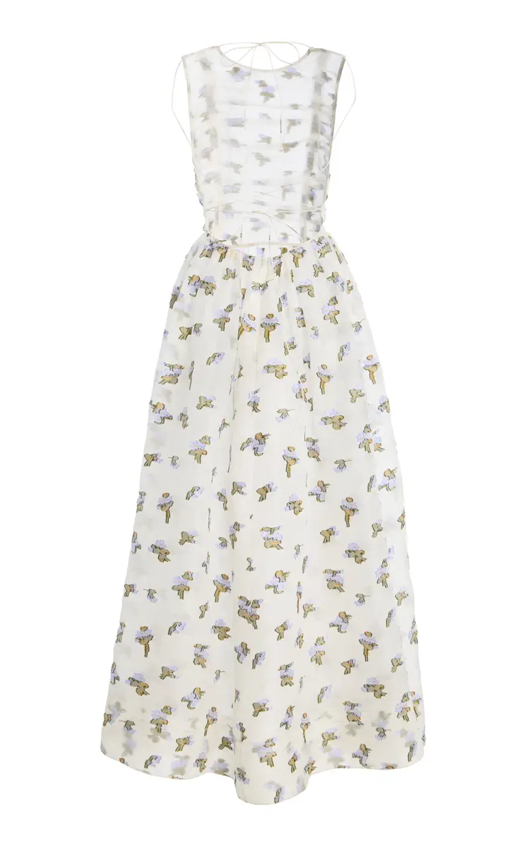 Ulla Johnson Fleurine Fil Coupe Organza Backless Midi Dress | Thumbnail 6 Ulla Johnson Fleurine Fil Coupe Organza Backless Midi Dress | Thumbnail 6