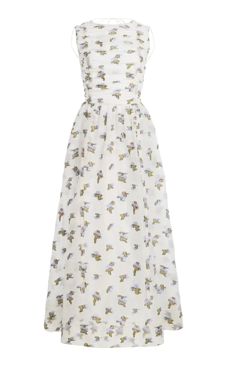 Ulla Johnson Fleurine Fil Coupe Organza Backless Midi Dress | Thumbnail 8 Ulla Johnson Fleurine Fil Coupe Organza Backless Midi Dress | Thumbnail 8