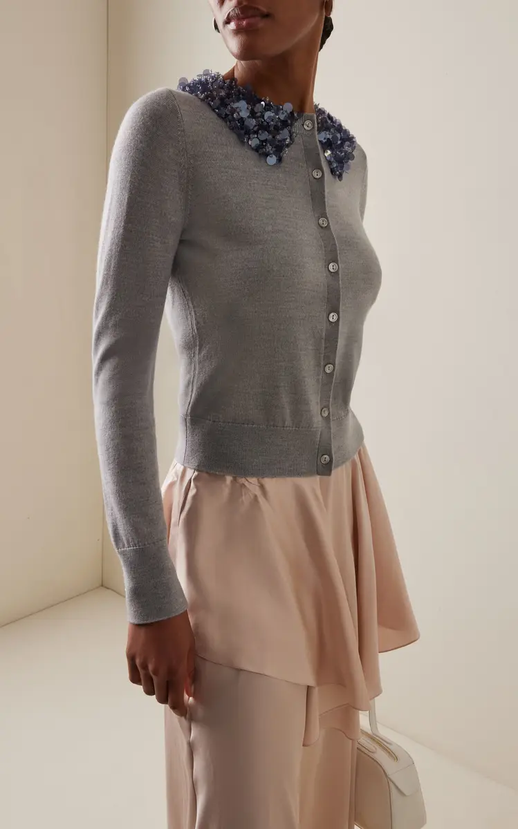 Ulla Johnson Anna Embellished Wool Cardigan | Thumbnail 3