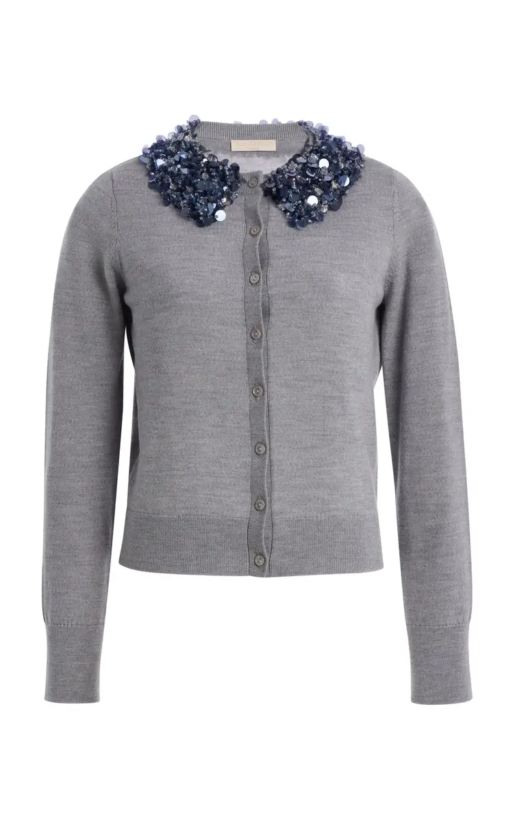 Ulla Johnson Anna Embellished Wool Cardigan | Image 1 Ulla Johnson Anna Embellished Wool Cardigan | Image 1